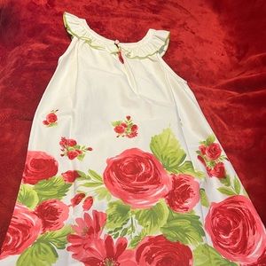 White and pink flower dress- size 14 on sale.